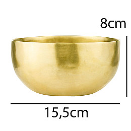 Тибетська співоча чаша Singing bowl Ручна холодна ковка 15,5/15,5/8 см Бронза матова (26555)