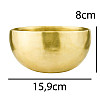 Поющая чаша Тибетская Singing bowl Ручная холодная ковка 15,9/15,9/8 см Бронза матовая (26556)