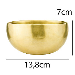 Поющая чаша Тибетская Singing bowl Ручная холодная ковка 13,8/13,8/7 см Бронза матовая (26564)