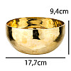 Співоча чаша Тибетська Singing bowl Ручна холодна ковка 17,7/17,7/9,4 см Бронза полірована (27394)