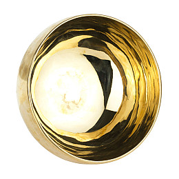 Співоча чаша Тибетська Singing bowl Ручна холодна ковка 24/24/11.7 см Бронза полірована (27398)
