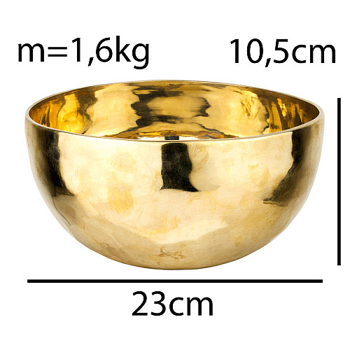Співоча чаша Тибетська Singing bowl Ручна холодна ковка 23/23/10.5см Бронза полірована (27399)