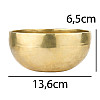Співоча чаша Тибетська Singing bowl Ручна холодна ковка 13.6/13.6/6.5 см Бронза матова (26562)