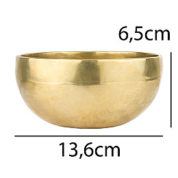 Співоча чаша Тибетська Singing bowl Ручна холодна ковка 13.6/13.6/6.5 см Бронза матова (26562)