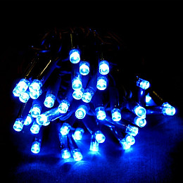Світлодіодна гірлянда Led на 100 світлодіодів 8 м зелений дріт Синя