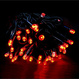 Светодиодная гирлянда электрическая с контроллером Led 500 светодиодов зеленый провод 35 м Красная