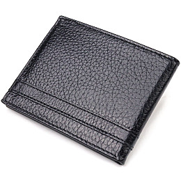 Зажим из натуральной зернистой кожи CANPELLINI 21518 Черный