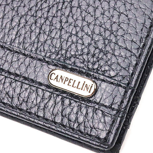 Зажим из натуральной зернистой кожи CANPELLINI 21518 Черный