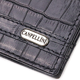 Зажим из натуральной фактурной кожи CANPELLINI 21520 Черный
