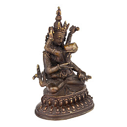 Ваджрасаттва в союзе (тиб.Дордже Семпа Яб-Юм) Kailash Бронза Оксидирование 10.2 см (26779)