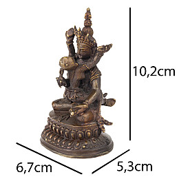 Ваджрасаттва в союзе (тиб.Дордже Семпа Яб-Юм) Kailash Бронза Оксидирование 10.2 см (26779)