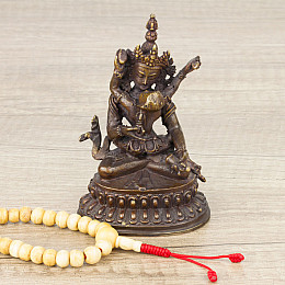 Ваджрасаттва в союзе (тиб.Дордже Семпа Яб-Юм) Kailash Бронза Оксидирование 10.2 см (26779)