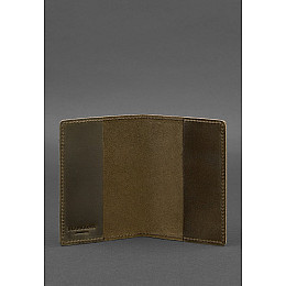 Кожаная обложка для паспорта и военного билета 1.3 темно-коричневый Crazy Horse BlankNote