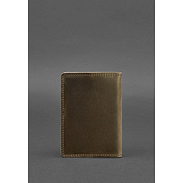 Кожаная обложка для паспорта и военного билета 1.3 темно-коричневый Crazy Horse BlankNote