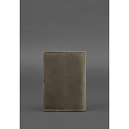 Кожаная обложка для паспорта и военного билета 1.2 темно-коричневый Crazy Horse BlankNote