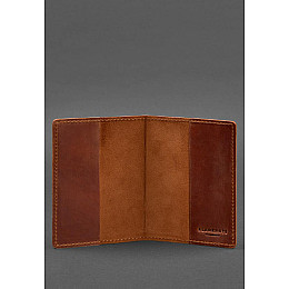 Кожаная обложка для паспорта и военного билета 1.3 светло-коричневая Crazy Horse BlankNote