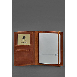 Кожаная обложка для паспорта 2.0 светло-коричневая Crazy Horse BlankNote