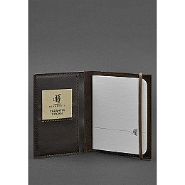 Кожаная обложка для паспорта 2.0 темно-коричневая BlankNote