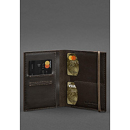 Кожаная обложка для паспорта 2.0 темно-коричневая BlankNote