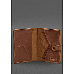 Кожаная обложка для паспорта 3.0 светло-коричневая Crazy Horse BlankNote