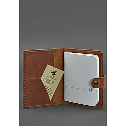 Кожаная обложка для паспорта 3.0 светло-коричневая Crazy Horse BlankNote