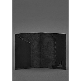 Кожаная обложка для паспорта с канадским гербом черная Crazy Horse BlankNote