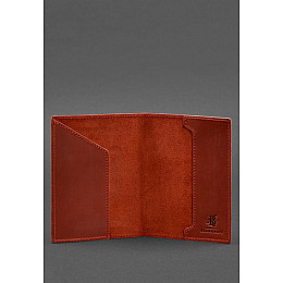 Кожаная обложка для паспорта с гербом Германии коралл Crazy Horse BlankNote