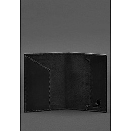 Кожаная обложка для паспорта с гербом Германии черная Crazy Horse BlankNote