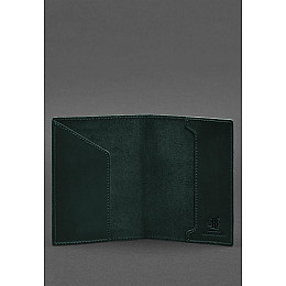 Кожаная обложка для паспорта с гербом Германии зеленая Crazy Horse BlankNote