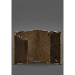 Кожаная обложка для паспорта с гербом Германии темно-коричневая Crazy Horse BlankNote