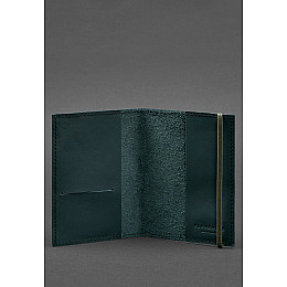 Кожаная обложка для паспорта 1.0 зеленая BlankNote