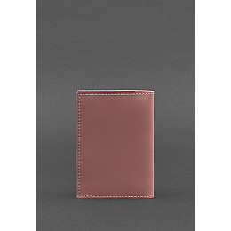 Кожаная обложка для паспорта и военного билета 1.2 розовая BlankNote