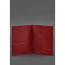 Кожаная обложка для паспорта и военного билета 1.2 красная BlankNote