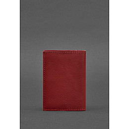 Кожаная обложка для паспорта и военного билета 1.2 красная BlankNote