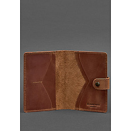 Женская кожаная обложка для паспорта 3.0 Инди коричневая BlankNote