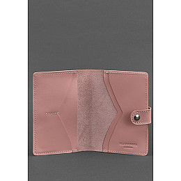 Кожаная обложка для паспорта 3.0 розовая BlankNote