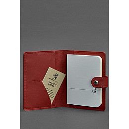 Кожаная обложка для паспорта 3.0 красная BlankNote