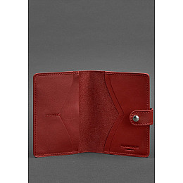 Кожаная обложка для паспорта 3.0 красная BlankNote