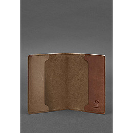 Кожаная обложка для военного билета 7.0 светло-коричневая Crazy Horse BlankNote