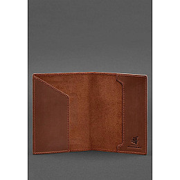 Кожаная обложка для военного билета 7.0 светло-коричневая Crazy Horse BlankNote