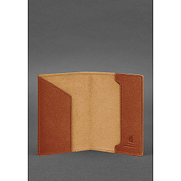 Кожаная обложка для военного билета 7.0 светло-коричневая BlankNote