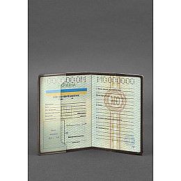 Кожаная обложка для военного билета 7.0 темно-коричневая BlankNote