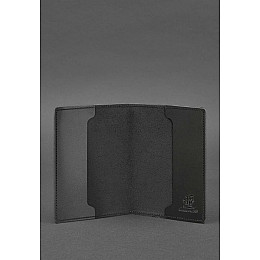 Кожаная обложка для военного билета 7.0 черная Crazy Horse BlankNote