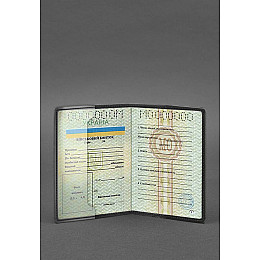 Кожаная обложка для военного билета 7.0 черная Crazy Horse BlankNote