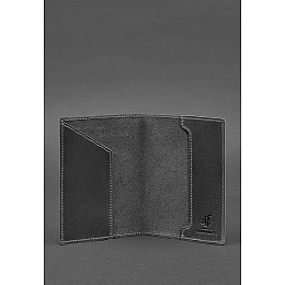 Кожаная обложка для военного билета 7.0 черная Crazy Horse BlankNote