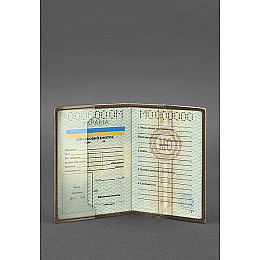 Кожаная обложка для военного билета 7.0 темно-коричневая Crazy Horse BlankNote