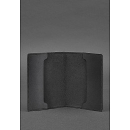 Кожаная обложка для военного билета офицера запаса 8.0 черная Crazy Horse BlankNote