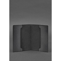 Кожаная обложка для военного билета офицера запаса 8.0 черная Crazy Horse BlankNote