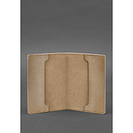Кожаная обложка для военного билета офицера запаса 8.0 светло-коричневая BlankNote
