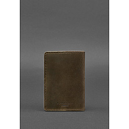 Кожаная обложка для военного билета офицера запаса 8.0 темно-коричневая Crazy Horse BlankNote